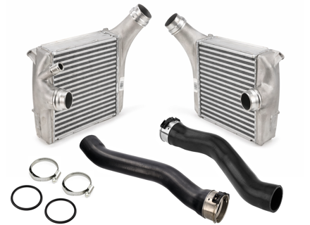 Ladeölkühler und Leitungen. Porsche 970 Panamera Turbo 4,8 l - 97011020961, 97011021061, 97011017371, 97011017473