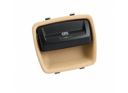Electronic Parking Brake Control Switch, Luxor Beige. Porsche 970 Panamera 2009-16 - 970613251036W0, 970613251026W0 - 78700