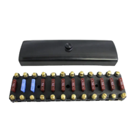 Front 12 way fuse panel with modern blade fuses. Porsche 911 1965 to 1968 - 90161280120, 90161207214 - RD-REFUZE911.65-68