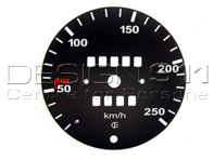 Tachoskala zur Umrechnung von Meilen auf km/h (250 KM/H) für Porsche 911 69-74 (250 KM/H) - 91164150100, 911886-02