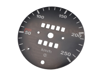 Scala contachilometri per conversione da miglia a km/h (250 KM/H) per Porsche 911 69-74 (250KM/H) - 91164150100, 911886-02