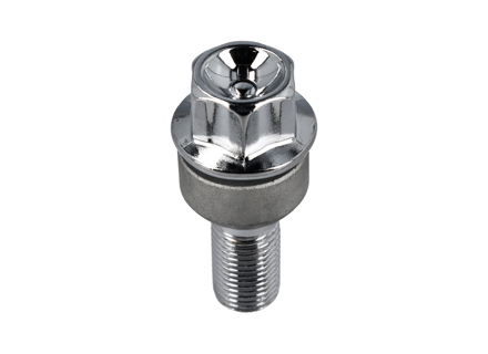 Boulon de roue chromé taille standard. Porsche 996 / Boxster / 997 / Cayman / Boxster / 991 / 992 / Macan / Panamera - 99736120301, 99736120302, 9973612031, 19656, 46652, 99636120300, 99636120301, 99636120302, 38919656 - OP-UWB10036-1, S4-7-14-50-30-19, V1415KU30V