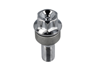 Wheel bolt chrome-plated standard size. Porsche 996 / Boxster / 997 / Cayman / Boxster / 991 / 992 / Macan / Panamera - 99736120301, 99736120302, 9973612031, 19656, 46652, 99636120300, 99636120301, 99636120302, 38919656 - OP-UWB10036-1, S4-7-14-50-30-19, V1415KU30V
