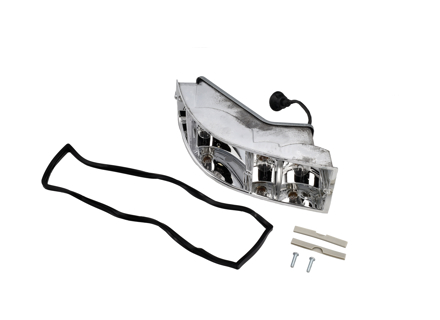 Knipperlamp achter METALEN behuizing chromen reflectoren. Porsche 911 1968-83 - 90163194100, 90163194200