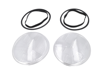 Headlight glass replacement kit LHD. Porsche 911 / 964 - 91163192700/1, 91163196700/1, 91163111502/8, 91163192702, 91163196700, 91163111502, 1305614005, 91163192700