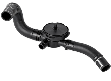 Coolant Hose With Vacuum Valve. Porsche 958 Cayenne 3.0L Hybrid 2010-14 - 95810637402