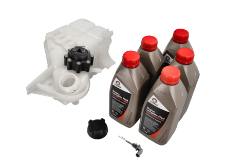 Engine coolant expansion tank kit with sensor. Porsche 996 1997 - 2000 - 99610614753, 99610614754, 99610614755, 99610614756