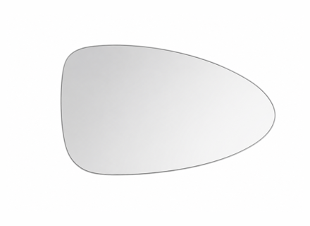 Door mirror glass (Convex), Right for LHD. Porsche 982 Boxster / 982 Cayman - 982857522 - ZJ-7133-R