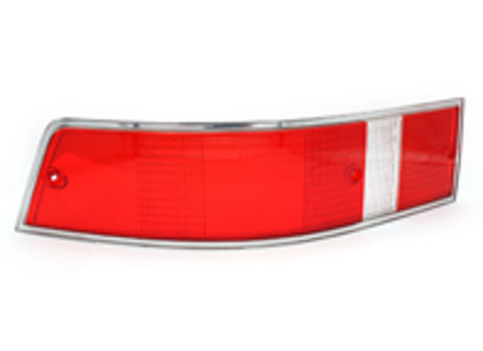Blinkerglas hinten rot mit Chromrand. Porsche 911 - 91163190002, 91163190003, 14868S, 14868D, 90163190504, 90163190604