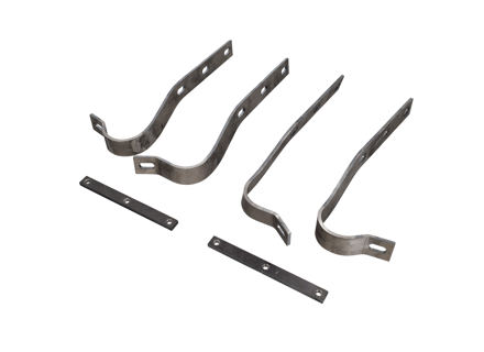 Rear bumper bracket set. Porsche 356 / 356A - 644.505.231.00, 64450523100 - JG.231.00, BP PS7813-BK
