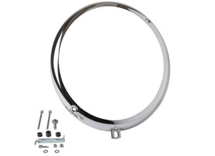 Anello faro Hella stile cromato. Porsche 356A / 356B / 356C - 64463111201 - 8195150800
