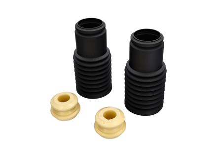 Shock absorber bump stops and dust covers. Porsche 987 Boxster / 987C Cayman 2006-2012 - 98733330100, 98633350501, 98633350101