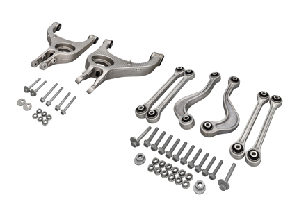 Rear lower and upper track control arm set. Porsche 970 Panamera 2010-16 - 97033104300, 97033104700, 99733121702, 99633121702, WHT007492, 97033121900, 99907285101, 99908444501, 97033104104, 97033104103, 97033104102, 97033104204, 97033104203, 97033104202, 99907285701, 99907285401, 99633121900, PAF007648, 97034121700, WHT008736