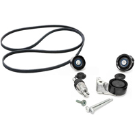 Drive belt tensioning roller & belts kit. Porsche Cayenne 3.6L / Panamera 3.0L - 94610211875, 94610211876, 7PP145279, 95814527901, 94810226175, 94810240375, 94810240323, 94810240321, 94810240300, 94810240322, 7PP903137A