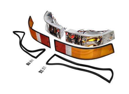 Kit frecce e lente posteriore con lente bordo NERO Porsche 911 - 91163140333, 91163140433, 91163193900, 91163194000, 91163194901, 91163195000, 91163197100