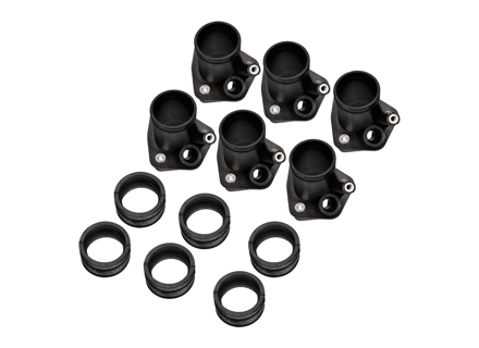 Ansaugstutzen & Gummimanschetten 6er Set. Porsche 993 C2 / 993 C4 / 993 Turbo - 99311071250, 96411068703, 99311068300, 99311068782, 99311071201, 96411068701, 99311068751 - 993 110 712 50