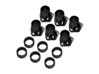 Intake manifolds & rubber sleeves Set of 6 . Porsche 993 C2 / 993 C4 / 993 Turbo - 99311071250, 96411068703, 99311068300, 99311068782, 99311071201, 96411068701, 99311068751 - 993 110 712 50