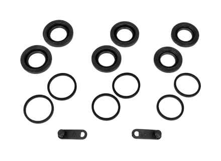 Kit di guarnizioni e parapolvere per pinze freno anteriori a 6 pistoncini. Porsche 718 Boxster / Cayman / 991 / 992 - 9P1698671, 9P1698671A, 9P1698671B - 230047