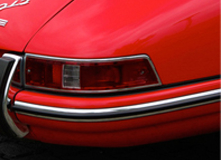 Paragolpes trasero esquina estrecha de goma y moldura. Porsche 911 1969-73 - 90150504300, 90150504302 - 911287, 1684400406, 9455