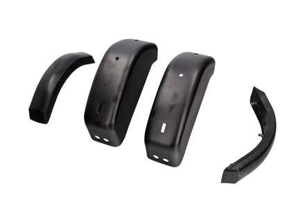 Paraurti posteriore con corno/cornice in gomma. Porsche 911/912 1965-73 - 90150503326, 91150503302, 90150590321 - BMP11.1.132