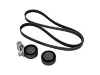 Drive belt tensioner lever, pulley & Belt. Porsche 718 Boxster / Cayman 2.0L - 9A210222400, 0PB145257, 9A210221100, 0PB903308