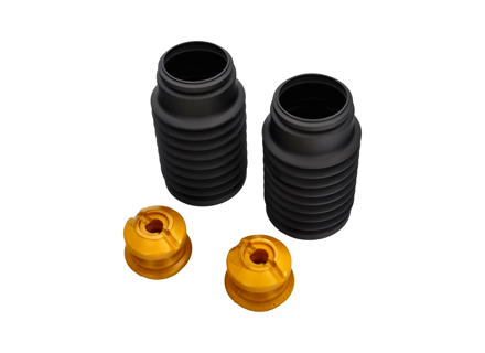 Shock absorber bump stops and dust covers. M030 / C4S / IX73 / IX74 Porsche 996 - 58760SET, 99633310503, 99333310701, 99633310501