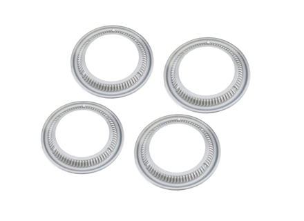 Set van 4 sierringen. 16" stalen velg. Porsche 356 pre A - 35668108, 356 68108, 356 68118, 35668118 - 356-A DECOR RING