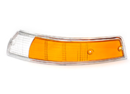 Indicatorlens Voorzijde met CHROME rand. Porsche 911 1967-74 - 91163194301, 91163194401