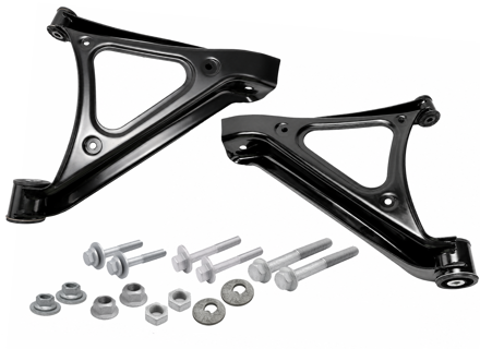 Rear lower wishbones, SET OF 2. Porsche 958.1 Cayenne (92A) 2011-14 - 95831104100, 95831104200, PAF001833, WHT001796A, WHT001938, PAF105326, PAF103353, WHT004887, WHT006410 - A3327209, A3327210