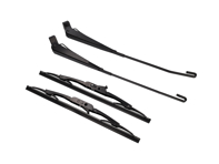 Wiper arm with blades, front, SET OF 2, Black. Porsche 911 1965-94 - 9500003, 90162893000