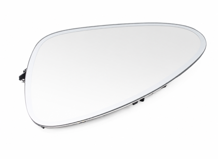 Door mirror glass (Flat), Dimmable, LEFT for LHD. Porsche 970 Panamera 2010-16 - 97073103500, 97073103506 - ZJ-7131-L