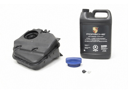 Waterreservoir met dop en antivries, 5 liter. Porsche 955 / 957 Cayenne 2003-2010 - 95510614723, 95510614720, 95510614721, 95510614722, 9551061472