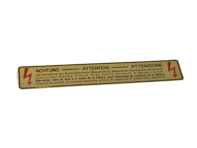 Sticker Battery Warning. Porsche 928 / 928S - 92870115502 - PAKBD