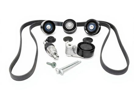 Drive belt tensioning roller & belts kit. Porsche Macan - 94610225230, 94810240375, 94810240323, 94810240321, 94810240300, 94810240322, 94810226175, 7PP145279, 95814527901, 94610211832, 94610211831, 94610211830, 0PB145257, 94610211730