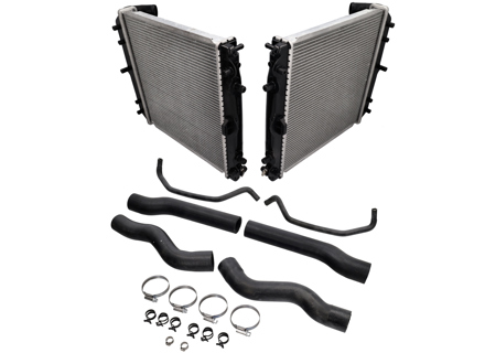 Water coolant front radiators & pipes kit. Porsche 996 C2/ C4 manual cars - 99610662158, 99610662255, 99610662558, 99610662654, 99610613753, 99610613853, 99610613151, 99610613150, 99610613251