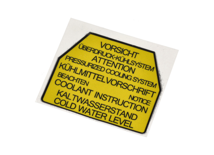 Adesivo per serbatoio di espansione del liquido di raffreddamento. Porsche 928 - 92800651101 - PAKKW