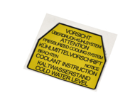 Aufkleber für Kühlmittel-Ausgleichsbehälter. Porsche 928 - 92800651101 - PAKKW