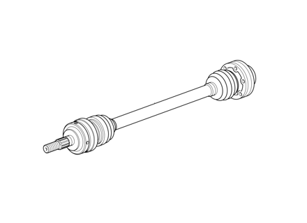 Driveshaft. Porsche 987.1 Boxster / 987C.1 Cayman 2.7L Tiptronic cars - 98733202463, 98733202406, 98733202407 - 987.332.024.06