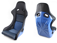 Sitze im Racing-Style, Leder Schwarz-Blau mit blauer Sitzschale. Porsche 964 / 993 - SET11.1.101B, SET111101B