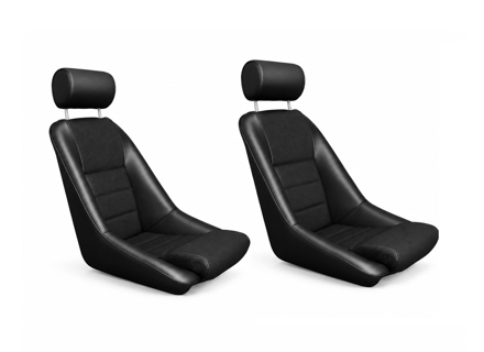 Nürburgring Bucket Seats, Leatherette / Basket Weave, SET OF 2. Porsche 356 / 911 / 912 1950–89