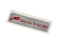 Sticker Fuel Octane Rating. Porsche 911 / 911 turbo / 924 / 944 / 928 / 914 - 411000263A - PAKRR