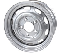 Rueda de acero ET36 de 15' y 6 pulgadas con acabado plateado/gris - 90136101506 - 1660000100