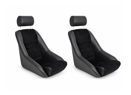 Nürburgring Bucket Seats (38.5cm), Leatherette /  Corduroy, SET OF 2. Porsche 356 / 911 / 912 / 964 1950–94