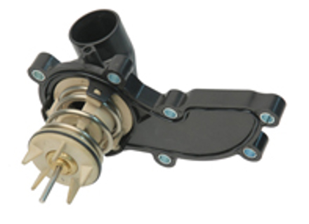 Water pump thermostat housing with insert. Porsche 958 Cayenne Hybrid / 970 Panamera Hybrid - 95810603202, 95810603201, 95810603200, 06E121111AL - URO-012414