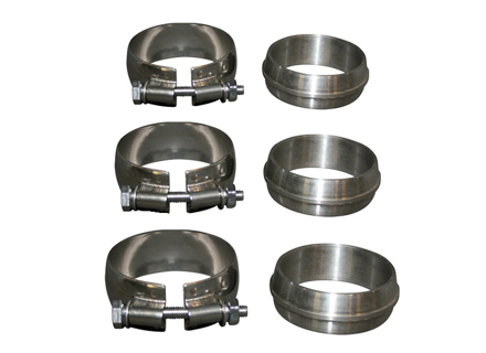 Exhaust O-Rings and clamps SET OF 6 for Exhaust system Porsche 964 - 96411124701, 96411124702, 96411124703, 96411133600, PCG11133600