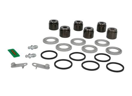 Performance remklauwzuiger- en afdichtingsset voor de voorrem, 34 mm, 36 mm en 38 mm. Porsche 955 Cayenne 3.2ltr / 957 Cayenne 3.6ltr - 95535191501, 95535191502 - 673402