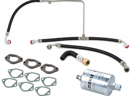 Engine Fuel Line, Intake Gasket, Intermediate Flange & Fuel Filter Kit for Porsche 911 3.2 Carrera 1984–1989 - 93011041104, 93011059507, 93011050902, 92811025306, 92811025307, 93011041103, 93011059505, 93011059506, 93011019714, 93011050901