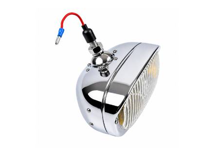 Fog Lamp with Clear Glass & Yellow Reflector. Porsche 356A / 356B / 356C / 911 - PCG63120110, 64463120103 - 1695200902