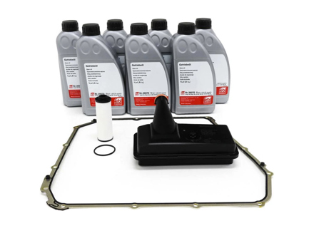 Ölsieb, Ölfilter und Ölwannendichtung für das Getriebe. Porsche Macan - 9A732137100, 0B5321371E, PAC325330 - 100 135 0114/SK, 100 135 0114/XK