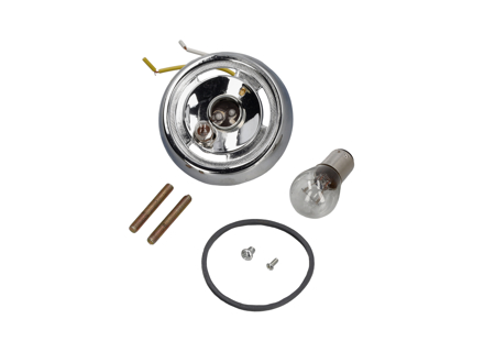 Lamphouder voor richtingaanwijzer, chroom. Porsche 356 B/C - 64463140105, 64463140106 - 1695452000
